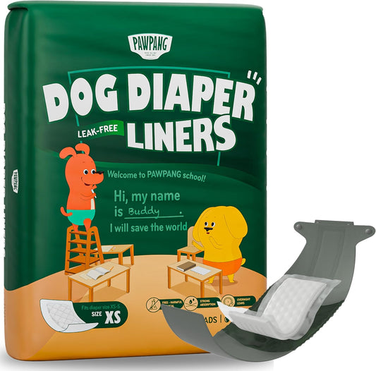 Disposable Dog Diaper Liners Booster Pads for Male & Female Dogs, 100Ct, 4 Sizes Options, Doggie Diaper Inserts Fit Most Types of Dog Diapers - Pet Belly Bands & Male Wraps (X-Small (100 Ct))